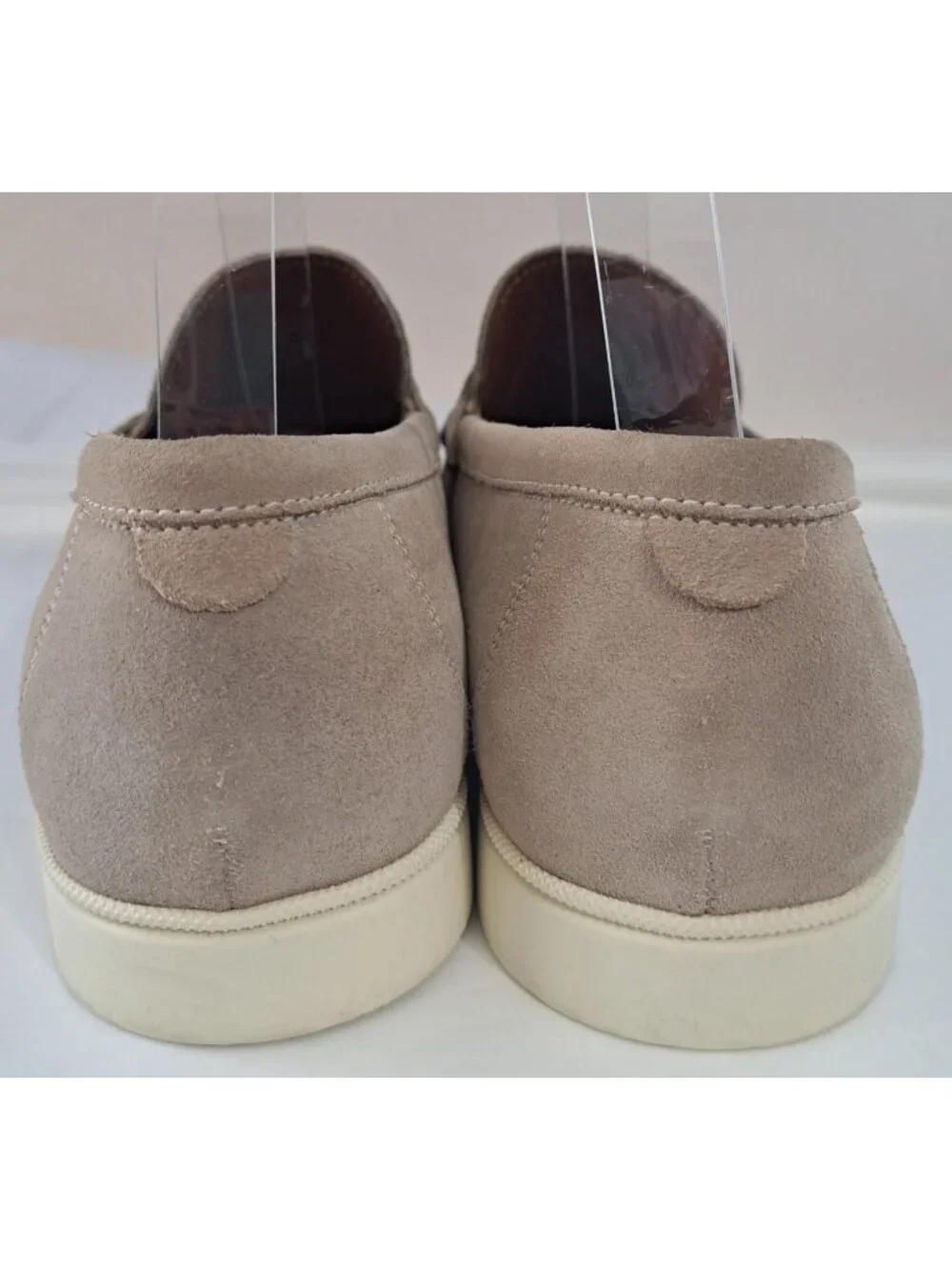 Vince Camuto Men's 10M Kedron Beige Suede Loafers New No Box
